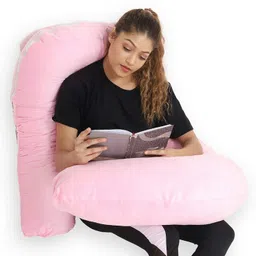 ozly ultra soft j shaped pillow Microfibre, Polyester Fibre Solid Pregnancy Pillow Pack of 1 image 4