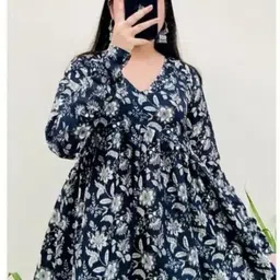 indovastra Casual Regular Sleeves Floral Print Women Black Top-picture-28