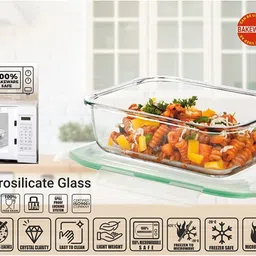 smilery Glass Vegetable Bowl 550ML 1120ML container Disposable image 2