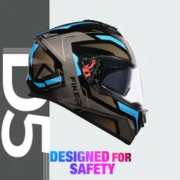 studds Drifter D5 Fiker ISI Certified with Dual Visor & Spoiler Full Face Helmet Helmet Motorbike Helmet image 5