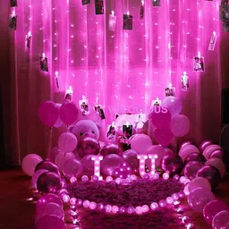 pesca 60 LEDs 19.99 m Pink Steady String Rice Lights image 5