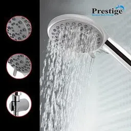 prestige MONTO-B-02 Hand Shower 5 Gear with SS Tube 1.5M and Hook Faucet Set image 3
