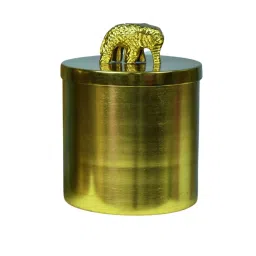 manor house Elephant Reflections Gold Iron (Set of 2) Storage Jar image 2