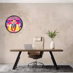 radhe custom arts Analog 25 cm X 25 cm Wall Clock image 5