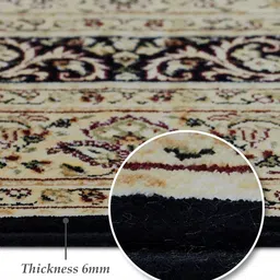 obsessions Black and Beige Persian 5x7 Feet Machine Made Carpet image 3