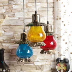decorativeray Rosey Multicolour Glass Cluster Hanging Light image 2