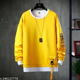 autna Men Printed Round Neck Cotton Blend Yellow T-Shirt-picture-15