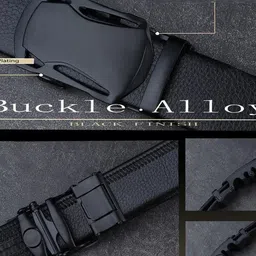 znbbelt Men Casual Black Artificial Leather Belt image 2