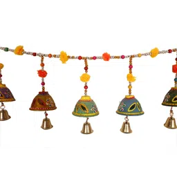 kuber industries Rajasthani Traditional Door Hanging 8 Bells Bandarwal|Pack of 2 (Multicolor) Plastic Windchime image 5