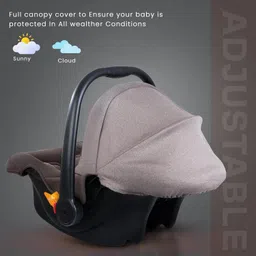 baybee 4 in 1 Multi Purpose Baby Carry Cot Cum Car Seat with Canopy, Adjustable Baby Carry Cot image 3