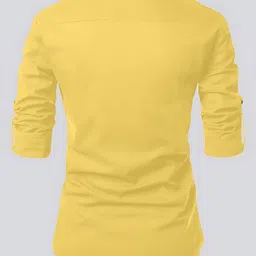 poshside Men Solid Cotton Blend Flared Kurta image 2