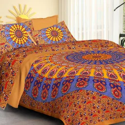 true world Cotton Double Flat 144 TC Printed Bedsheet-picture-12