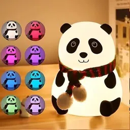 jsk Panda Night Lamp 7Color Changing Light USB Rechargeable,(Close Eye) Night Lamp-picture-34