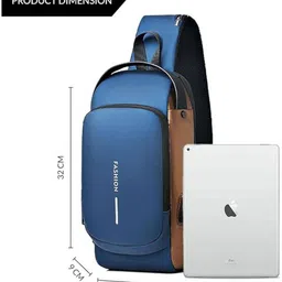 ctrl Blue Men & Women Sling Bag MULTI FUNCTIONAL BAG -1 image 3