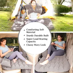 allextreme A2-1 Travel Sleeping Back Seat Comfortable Vehicle With Electric Pump Car Inflatable Bed image 4