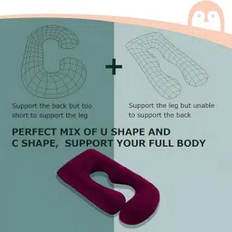 wild mint Polyester Fibre Pregnancy Pillow Pack of 1 Solid ultra soft j shaped image 5