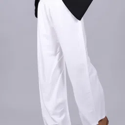 sangafashion Women Regular Fit White Viscose Rayon Trousers-picture-10