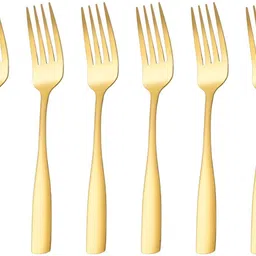 oicia Nw1_Gold Small Dinner Fork, Cutlery Forks, Fruit Fork, Fork for Cake Stainless Steel Dessert Fork Set-picture-41