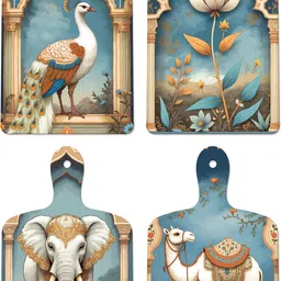 artvibes Madhubani Art Wall Hanging Home Decorative Wall Art for Living room (WH_5652N) Pack of 4-picture-12