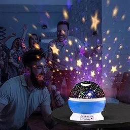 dazzel flex Star Master Moon Projector 360 Degree Rotation - 4 LED Bulbs 8 Color Changing Night Lamp image 5