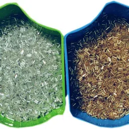 ruhaila 6 MM SILVER +GOLDEN GLASS PIPES-3600 PCS FOR ART CRAFTS AND JWELLERY AND EMBRIODERY WORKS-picture-10