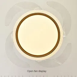 decor chronicle Orva Smart Fan French Gold Metal + Acrylic , Google & Alexa Remote & App Control image 3
