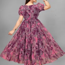 rosasignora Women Maxi Pink Knee Length Dress image 2