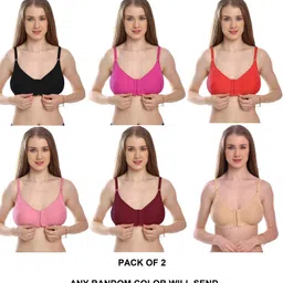 vk undergarments Pack of 2 Women Full Coverage Non Padded Bra-picture-24