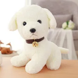 saro Dog Sitting Plush Soft Toy Cute Kids Animal Home Decor Boys/Girls - 25 cm image 3