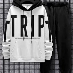 triptee Men Full Sleeve Printed Hooded Sweatshirt image 2