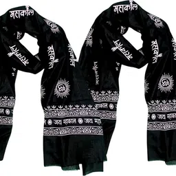 ogs Printed Pure Cotton Men Black Fancy Scarf, Scarf, Stole-picture-21