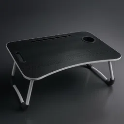 my little town Black Study Table |Portable Laptop Table| Foldable table | Lapdesk Black Wood Portable Laptop Table-picture-47
