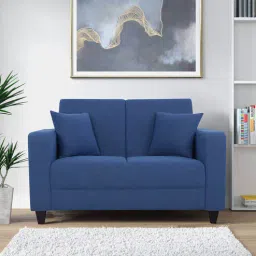 woodsworth from pepperfry Alba Fabric 2 Seater Sofa In Denim Blue Colour-picture-21