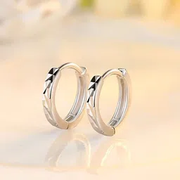 myki Sterling Silver Hoop Earring for Women Swarovski Zirconia Sterling Silver Stud Earring-picture-18