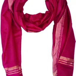 umzah Bhagalpuri Silk Solid Pink Women Dupatta image 3