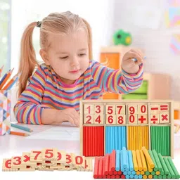 authfort Toddlers Intelligence Tangrm & Counting Mathematical Intelligence Sticks Combo image 2