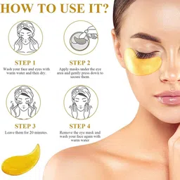 goting 24K Gold Eye Patches for Dark Circles & Puffy Eyes | 60 Pcs Under Eye Mask image 4