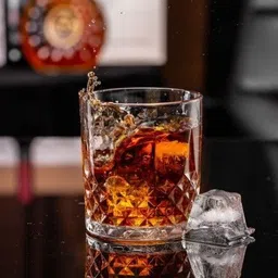 convoke Crystal Cut Barware Drinking Glasses for Whisky, Bourbon(PACK OF 6,350ML) Glass Set Whisky Glass image 2