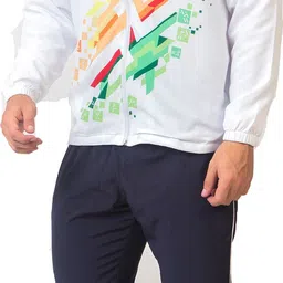 gymfit Printed, Striped Men Track Suit image 3