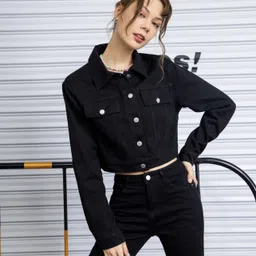 buynewtrend Women Solid Jacket image 3