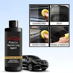 bm brothers Car Maintenance Plastic shiner Plastic Restoring Agent Specialist Nano Refresh Shine Pack Of 02 Vehicle Interior Cleaner image 4