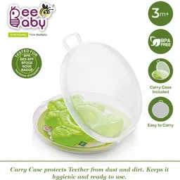 beebaby Teddy Ring Water Filled Teether with Carry Case, Cooling Teether, BPA free 3M+ Teether image 2