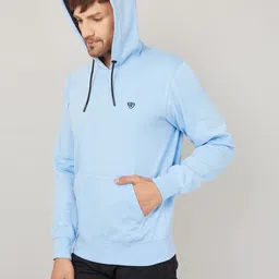 we perfect Men Full Sleeve Solid Hooded Sweatshirt image 3