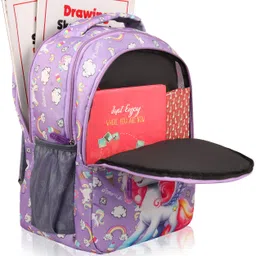 perfect genius Medium 24 L Backpack DreamWings Unicorn School Backpack for Kids | Lightweight & Water-Resistant image 3