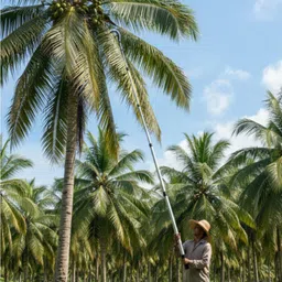 mk ventures Heavy Duty Coconut Plucker & Grass Sickle Cutter Head Bonsai Cutter-picture-46