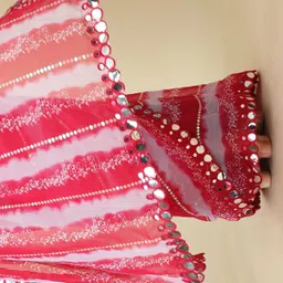 gavubaa Floral Print Bollywood Georgette Saree image 5