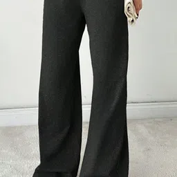 dockstreet Women Solid Black Track Pants-picture-28