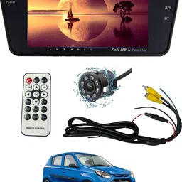 maties 7Inch Rearview Monitor Mirror Screen With Touchbutton&Rearview Parking Camera11 Black LCD image 1