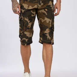 Printed Men Brown Gym Shorts, Cycling Shorts, Boxer Shorts, Bermuda Shorts-image-4