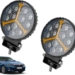 auto pearl 12LED Round White Foglight Flashing Light, Work Spot White Lights C011 Fog Lamp Car LED for BMW (12 V, 30 W)-picture-44